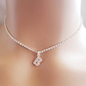 Initial B Silver Necklace